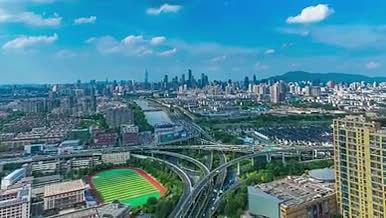 4k航拍南京城市大景延时视频的预览图
